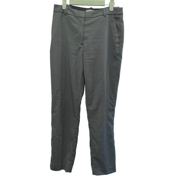 H&M Women’s Flat Front Dress Pants Gray Green Size 6 EUC - Picture 1 of 10